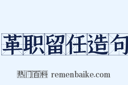 革职留任造句是什么意思的图片
